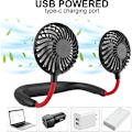 Miniatyrbillede 4 af 5: Halsfan, Bærbar USB Personlig Håndfri Mini Lazy Halsfan 360 Graders Rotation Køling Bærbar Håndholdt Bærbar til Kontor Hjem Værelse Rejse Ud