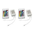 Pikkukuva 1 / 5: 2X RGB LED-ohjain IR FB-ohjaus 24 painiketta 12V