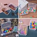 Miniatyrbilde 5 av 5: 30 stk gjennomsiktige mini oppbevaringsbokser, plast oppbevaringsbeholdere smykkeskrin med klafflokk for kort, små perler, smykker, 8,5 5,5 2,5 cm