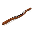 Miniatyrbilde 2 av 3: Th New 8 Beads Gua Sha Massasje Stick Karbonisert Tre Rygg Kropp Meridian Skrapeterapi Tryllestav Muskelavslappende Tre Farge 1stk