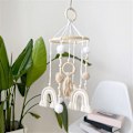 Miniatyrbild 3 av 5: Boho Regnbåge Makramé Väggbonad Hänge Dekoration Handgjord Drömfångare