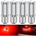 Miniatyrbild 1 av 5: Röd 1157 BAY15D P21/5W 5630 33SMD Bil LED-lampor Canbus 900LM Superljus Bakbromsljus Dimljus Positionsbakljus Parkeringsljus 12-30V 3.6W(4st)