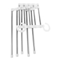 Miniatyrbillede 3 af 5: Justerbar bukseholder bøjle skab organizer skridsikker multi lag rustfrit stål justerbar bukser opbevaringsstativ pladsbesparende til jeans slips s