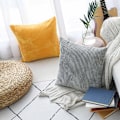 Miniatyrbild 4 av 5: Ryggstödspåslakan 2-pack Dekorativa Randiga Corduroy Rektangulära Kuddfodral Avlånga Kuddfodral för Soffa - 20 x 20 tum Solrosgul
