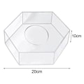 Pikkukuva 4 / 5: Akryylikakkukoristelevy Kuusikulmainen kakkualusta Täytettävä kakkualusta DIY-kakkutelineen pohjalle Läpinäkyvä kakkuteline Työkalut Koristelu 20X20X10cm