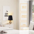 Miniatyrbild 3 av 5: Svart lampskärm med guld innerfoder, klämma på lampskärm, ljus lampskärm, set om 6