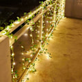 Pikkukuva 4 / 5: LED-valoketju Aurinkopaneelilla Kuparilankainen Puutarhajuhlat Valo Ulkokoriste DE, 2M 20LED-Vaaleanpunainen Wisteria