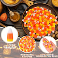 Miniatyrbilde 4 av 5: 50 stk Halloween Resin Candy Corn Kunstig 3D Candy Corn Perle Høst Falsk Korn Scrapbooking Pynt