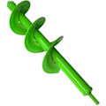 Miniatyrbillede 3 af 5: Have Auger, Have Auger med kraftigt spiralhoved, rustfrit stål sekskant skaft, 10 cm x 40 cm boreauger, praktisk plantningsværktøj til blomsterplanter