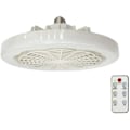 Miniatyrbilde 1 av 5: E27 Takvifte med Lys og Fjernkontroll, Smart Vifte, Belysningsvifte, LED Takviftelampe for Soverom, Kjøkken A