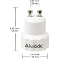 Miniatyrbild 5 av 5: GU10 till E14 Adapter, GU10 till E14 Ljuslampans Basomvandlare Lampans Sockel Adapterhållare, Maximal Effekt 200W, 0250V, 5-pack.