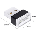 Miniatyrbillede 5 af 5: USB LED-bilsinderrumsbelysning, 7 stk. Plug-in 5V Universal Mini LED USB-lys til bilsinderrummet.