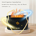 Miniatyrbillede 5 af 5: Aroma Diffuser til Æteriske Olier, Flammeeffekt Aroma Diffuser, Luftfugter med 2 Lysstyrke Natlys, Vandløs Automatisk Afbrydelse, USB