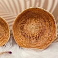 Miniatyrbillede 4 af 5: Fletkurv i rattan til opbevaring af husholdningsfrugt, stue, diverse kurv, kontor, sofabord, opbevaringsboks, S