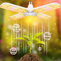 Miniatyrbillede 2 af 4: LED Vækstlys Foldbar Phyto Lampe Fuld Spektrum Pære til Indendørs Planter Blomstring Vækstlys Have E27 B