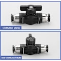 Miniatyrbillede 5 af 5: 2 stk. 4mm Pneumatiske Fittings Push Quick Connector Manuel Push Valve Tilslutning Pneumatisk Lige Connector til Forbindelse af Nylon og PU Polyethylen