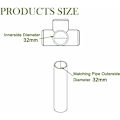Miniatyrbillede 2 af 3: 10 stk. 32mm PVC 3-vejs fittings, vandrørsfittings, tredimensionelle T-fittings