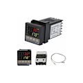 Pikkukuva 1 / 5: REX-C100 PID-lämpötilanohjain, digitaalinen termostaattisetti AC110V-240V, 0℃1300℃, LED-digitaalinen lämpötilanohjain hälytyksellä