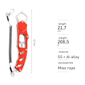 Miniatyrbilde 2 av 5: Fiskeklype Titanium Farge Fiske Lip Grip Gripper Grabber Rustfritt Stål Fiske Tang Klemme Retensjons Tau Takle Brun