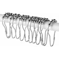 Miniatyrbillede 1 af 5: Bruseforhængskroge, 12 Rustfrit Stål Hængende Ringe med Glide-System, Gardinringe til Badeværelsesbruserstang, Soveværelsesvinduegardin