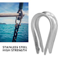 Miniatyrbilde 4 av 5: 50 stk. Wire Rope Thimble Wire Rope Klips Rustfritt Stål Wire Rope Rigging Verktøy for Skip Bygging (M3 (3mm))