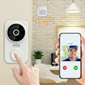 Miniatyrbild 2 av 5: Smart trådlös fjärrvideo dörrklocka Smart visuell dörrklocka Hem intercom HD nattvision WiFi säkerhetsdörrklocka, trådlös dörrklocka