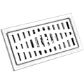 Miniatyrbilde 1 av 5: 20x10cm Rektangulært Gulvavløp i Rustfritt Stål til Bad, Dusj og Kjøkken