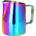 Miniatyrbilde 1 av 5: Melkeskummer i rustfritt stål for kaffe, espressomaskin, melkesteamer, latte art, melkeskum, 420 ml, flerfarget - Fei Yu