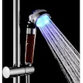 Miniatyrbilde 3 av 4: Temperaturstyrt tri-farget lysboks LED rullbar regndusjhode Multi-farget universell temperaturkontroll Egnet for baderom