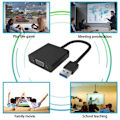 Miniatyrbild 4 av 5: USB till VGA Videoadapterkonverterare, VGA till USB 3.0 Extern Grafikdisplay Extern Kabeladapter för Windows 7/8/8.1/10, MAC (Apple) System, Tab