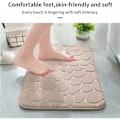 Miniatyrbilde 2 av 5: Minneskum Badematte, Cobblestone Baderomsteppe, Super Absorberende, Maskinvaskbar, 17x24, Khaki