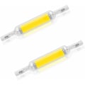 Miniatyrbillede 1 af 5: 2-pak R7S 10W 78mm Dæmpbar Kold Hvid 6000-6500K 100W Halogen J78 LED Pære Udskiftning, Dobbelt Endet R7S Base Rør, 360 Strålevinkel, Energibesparende.