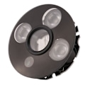 Miniatyrbild 1 av 5: 3-panelers IR LED-strålkastare 3x IR LED-panel för CCTV-kameror nattseende (diameter 53 mm)