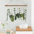 Miniatyrbild 5 av 5: Konstgjord Eucalyptus Väggdekoration - Falska Eucalyptus Blad Grönska Rustik Lantgård Väggdekoration för Bröllop B