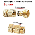 Miniatyrbillede 5 af 5: Have Connector til haveslange Have Slangetilbehør Hurtigkobling Messing Slangekoblinger Connector Fittings