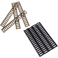 Miniatyrbillede 5 af 5: 8 stk. blød polymer let installationsstige, 18 slots, sort
