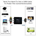 Miniatyrbillede 4 af 5: CCTV-kabel og adapter RCA til HDMI-adapter 1080P 3RCA Composite Converter AV til HDMI Converter Adapter til TV/PC/PS3/Blue-Ray DVD, sort VBS AV til H