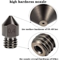 Miniatyrbild 1 av 4: MK8 Munstycke 3D-skrivar Extruder Munstycken Härdat Stål, Slitstarkt Mässing för -10