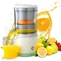 Miniatyrbild 1 av 5: Multifunktionell Elektrisk Citruspress, Högavkastande Apelsin Citron Juice Extractor Press Grapefrukt Bärbar USB Laddningsbar Sladdlös Fruktpress för