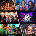 Miniatyrbilde 2 av 4: LED Discokule, 51 LEDer 12W 7 Farger Discolampe Partylys RGB Lyseffekt Scene Belysning Partylys Dekorasjon
