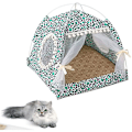 Miniatyrbilde 3 av 5: Sommerbed for katt, kattetelt, kattehus, hule, komfortabel seng for katter, hule kattehus, katteseng, kjæledyrkatteseng (38X38Cm)