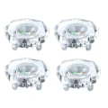 Miniatyrbillede 1 af 5: 4X Multi-Farvet Krystal LED Lysbase Automatisk Blinkende Lysstander Farveskærm Plade Oplyst med Flad Top