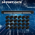 Miniatyrbild 5 av 5: 19 tums 1U rackmonterad crossover 24 portar CAT6 RJ45 patchpanel kabeladapter Keystone modulär ram