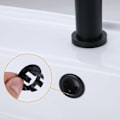 Miniatyrbillede 4 af 5: Vask Overflow Ring 6 Styk Universal Dæksel Til Badeværelse Sort