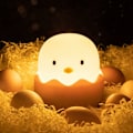 Miniatyrbillede 1 af 5: Børnenatlys, USB-genopladeligt baby natlys med berøringsstyring, LED sød kylling lampe, soveværelse, stue, gave (varmt hvidt)