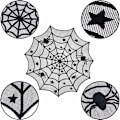 Miniatyrbilde 5 av 5: Halloween blonderduk, polyesterfiber spindelvevduk svart blonderduk Halloween dekoration matbord/gardin/spis/dörr/lampa