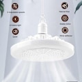 Miniatyrbilde 2 av 5: E27 Takvifte med Lys og Fjernkontroll, Smart Vifte, Belysningsvifte, LED Takviftelampe for Soverom, Kjøkken A