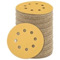 Miniatyrbillede 1 af 5: 100 stk. slibeskiver, 5 tommer 320 korn slibepapir, 8 huller støvfrit sandpapir til tilfældig banesliber