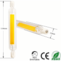 Miniatyrbillede 2 af 5: 10W R7s LED Pære 118mm COB Filament Kold Hvid 6000K 220V Dobbelt Sokkel J118 LED Lineær Rørpære 360 Grader IKKE-Dæmpbar, 2-Pak HIASDF
