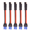 Miniatyrbilde 1 av 5: Tykk kobber for SAE-adapterkabel SAE-plugg til EC5 strømledning Solcellebatterikabel